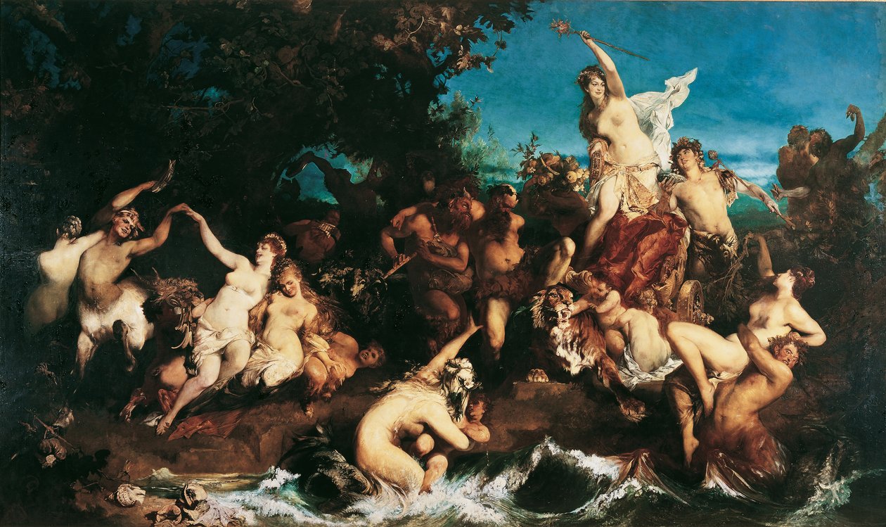 Bacchus en Ariadne door Hans Makart