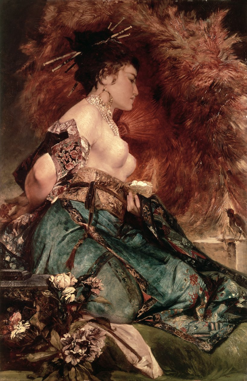 Japans meisje door Hans Makart