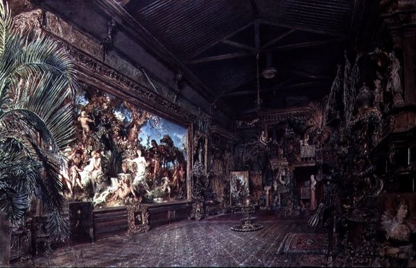 Het atelier van de kunstenaar door Hans Makart