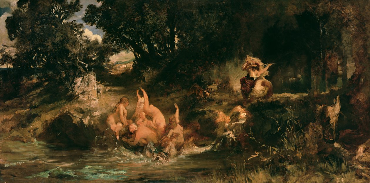 De zeemeerminnen en de tijger door Hans Makart