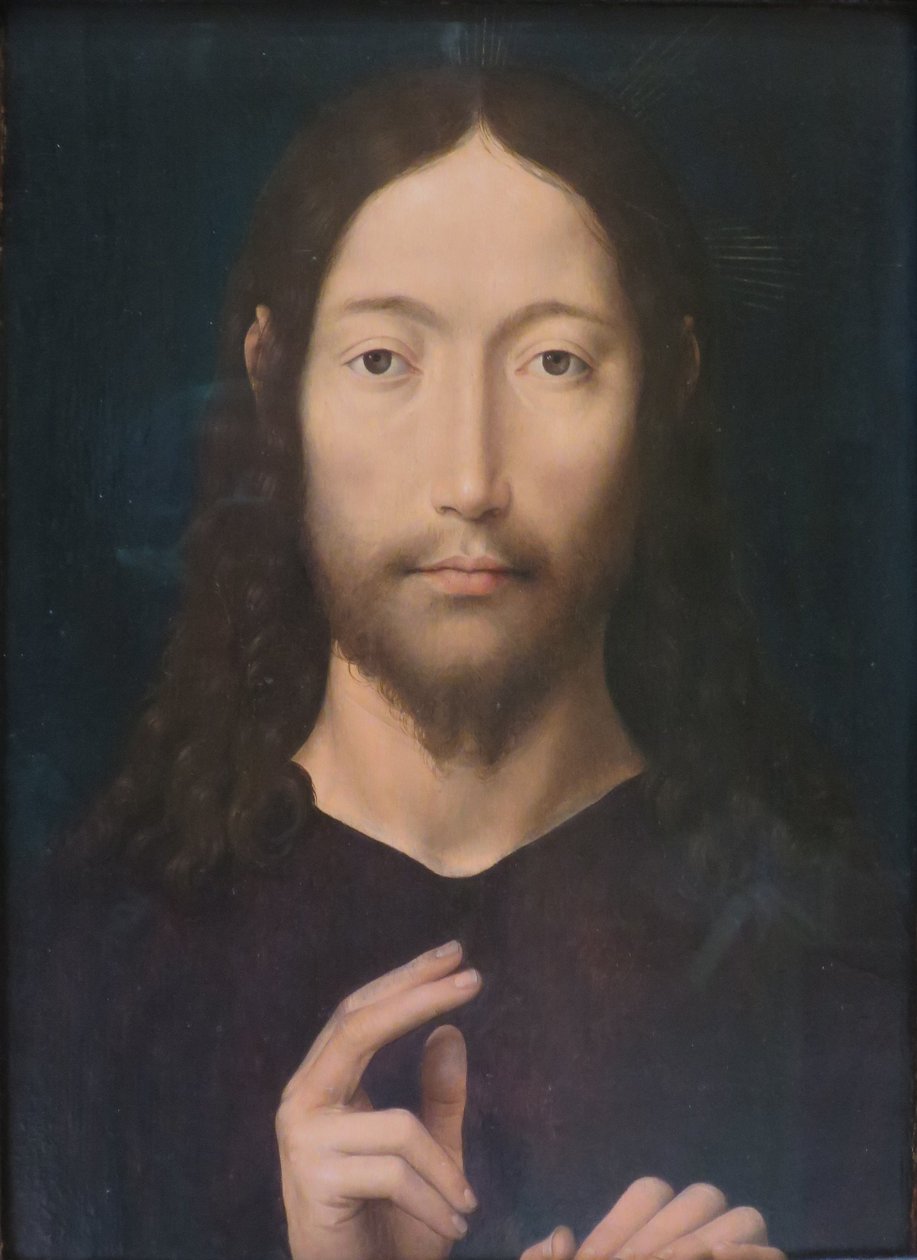 Christus geeft zijn zegen door Hans Memling