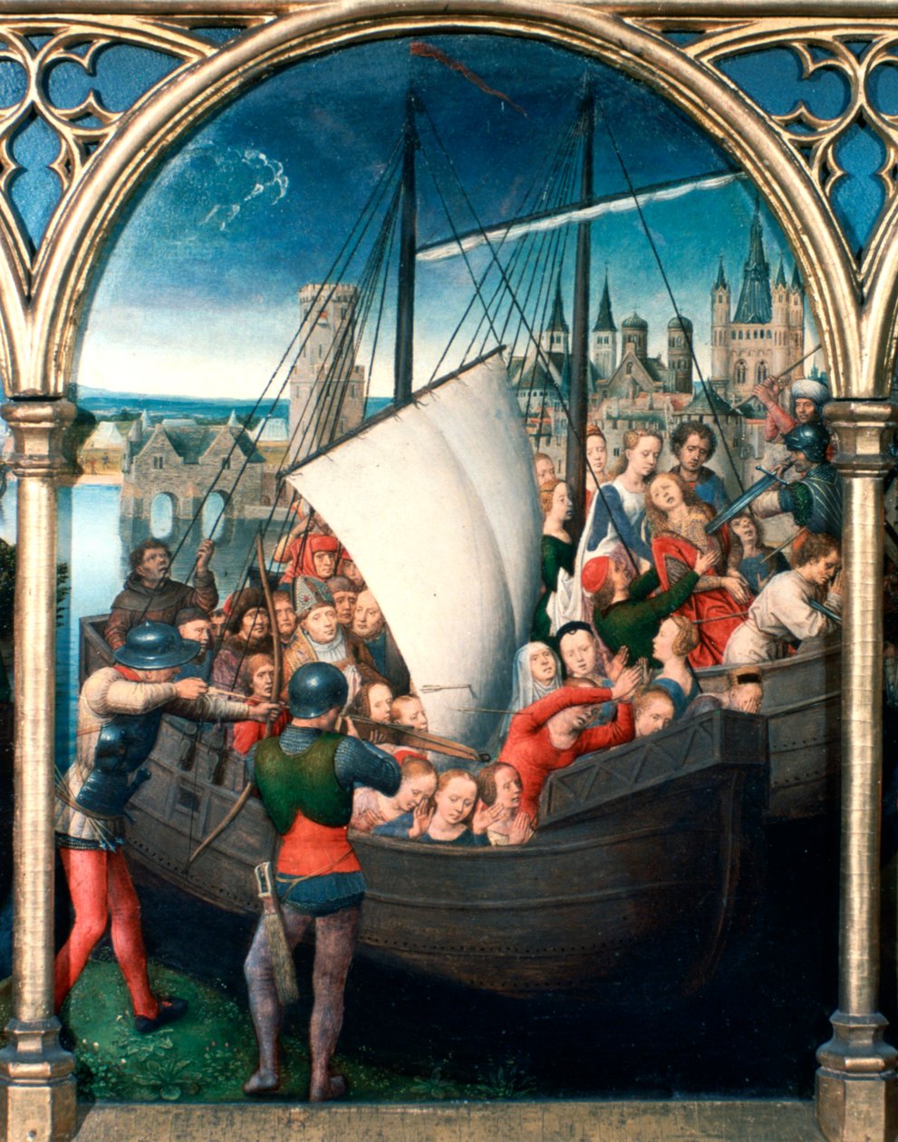 St. Ursula-schrijn, Martelaarschap, 1489 door Hans Memling