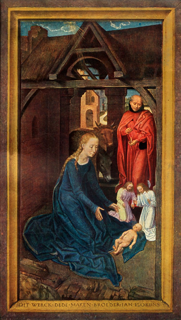 De Geboorte, 1479 door Hans Memling