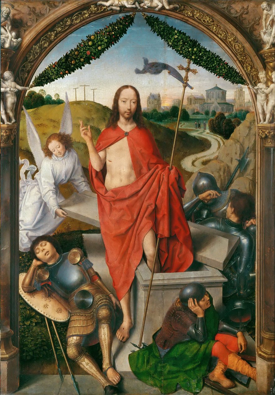 Drieluik van De Opstanding (middenpaneel) door Hans Memling