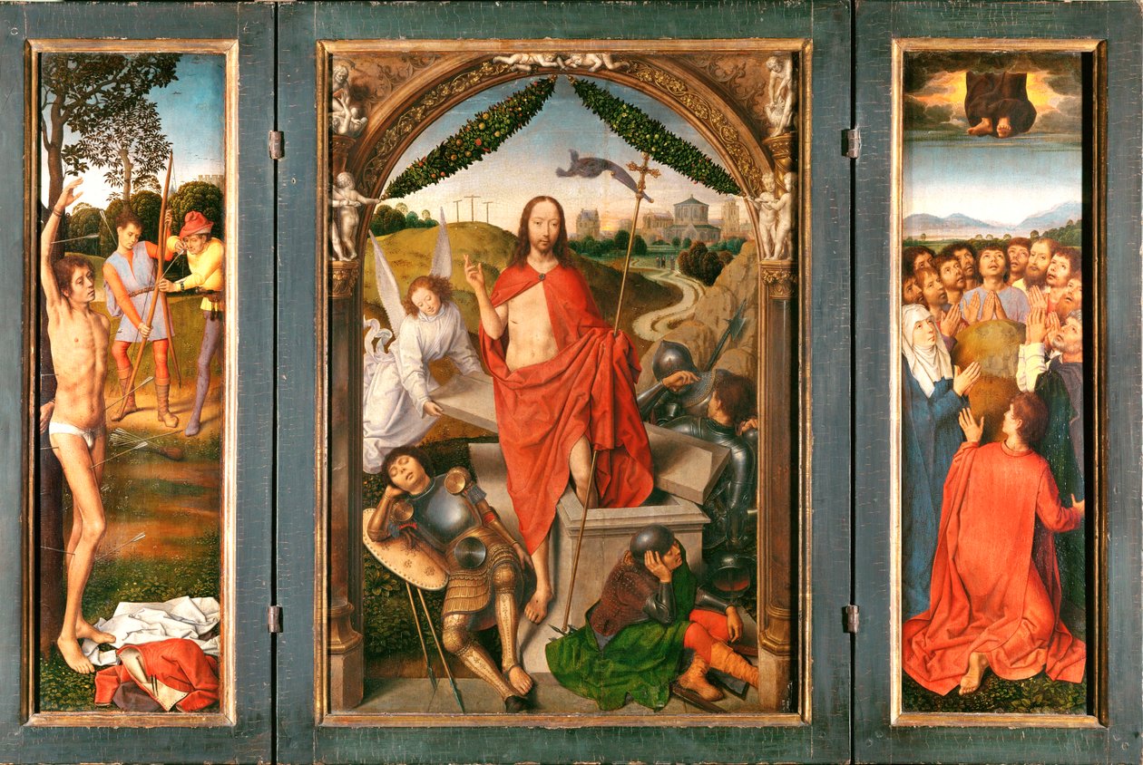 Drieluik van de Opstanding ... door Hans Memling