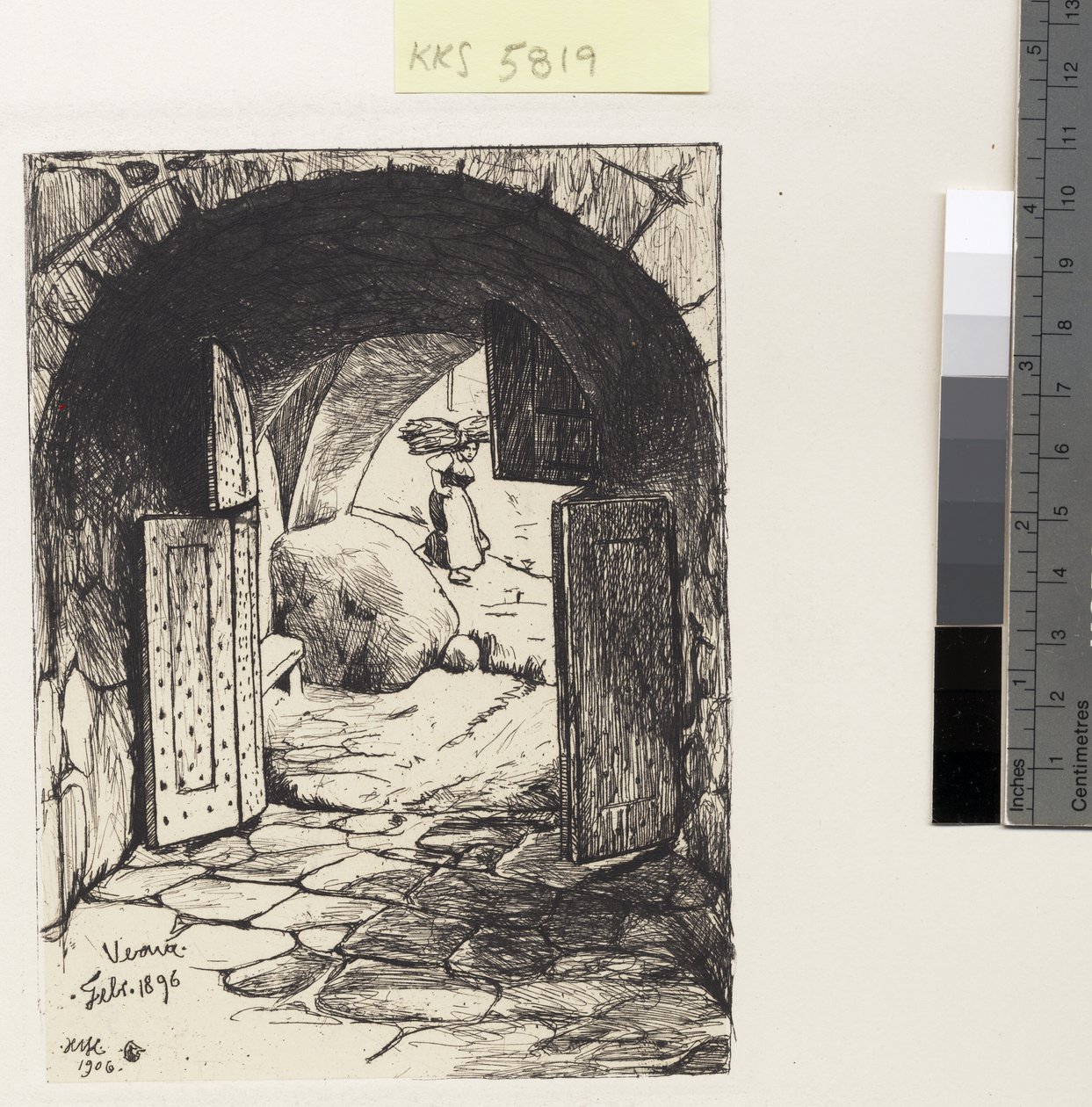 Poort van het Verna-klooster door Hans Nikolaj Hansen