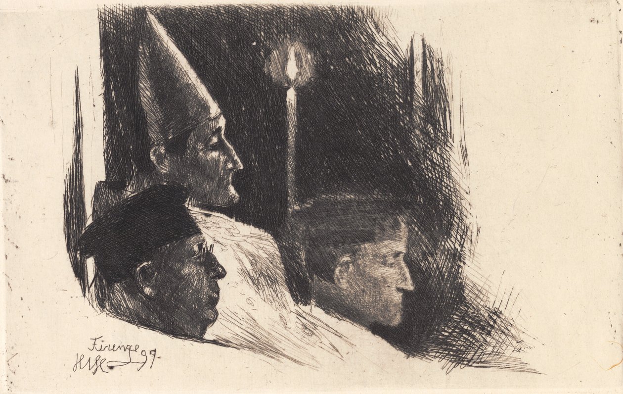 "De Aartsbisschop van Florence viert Paasmis" door Hans Nikolaj Hansen