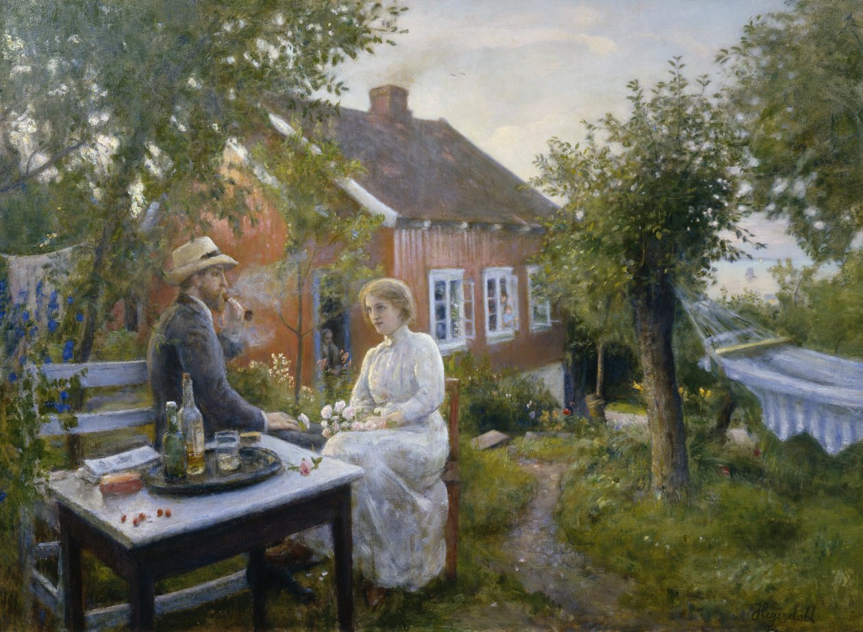 Zomer in Aasgaardstrand door Hans Olaf Heyerdahl