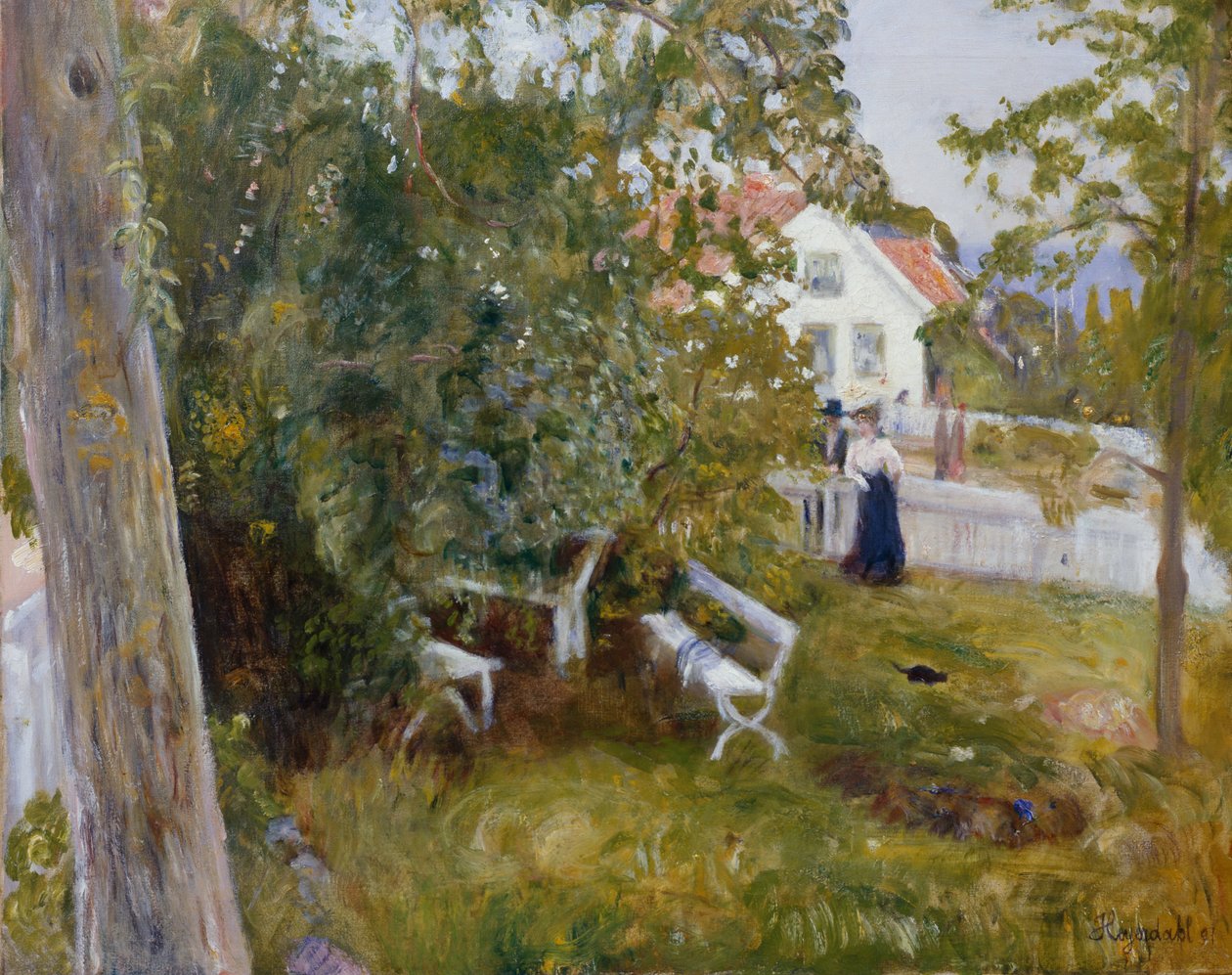Zomerlandschap door Hans Olaf Heyerdahl