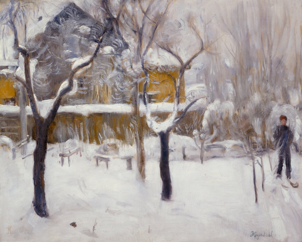 Winterlandschap door Hans Olaf Heyerdahl