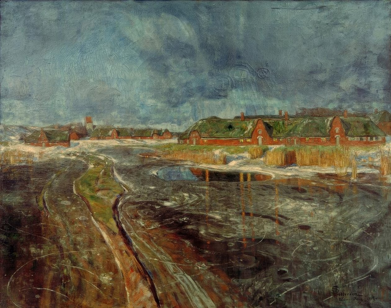 Winter in Noord-Friesland door Hans Peter Feddersen der Jüngere