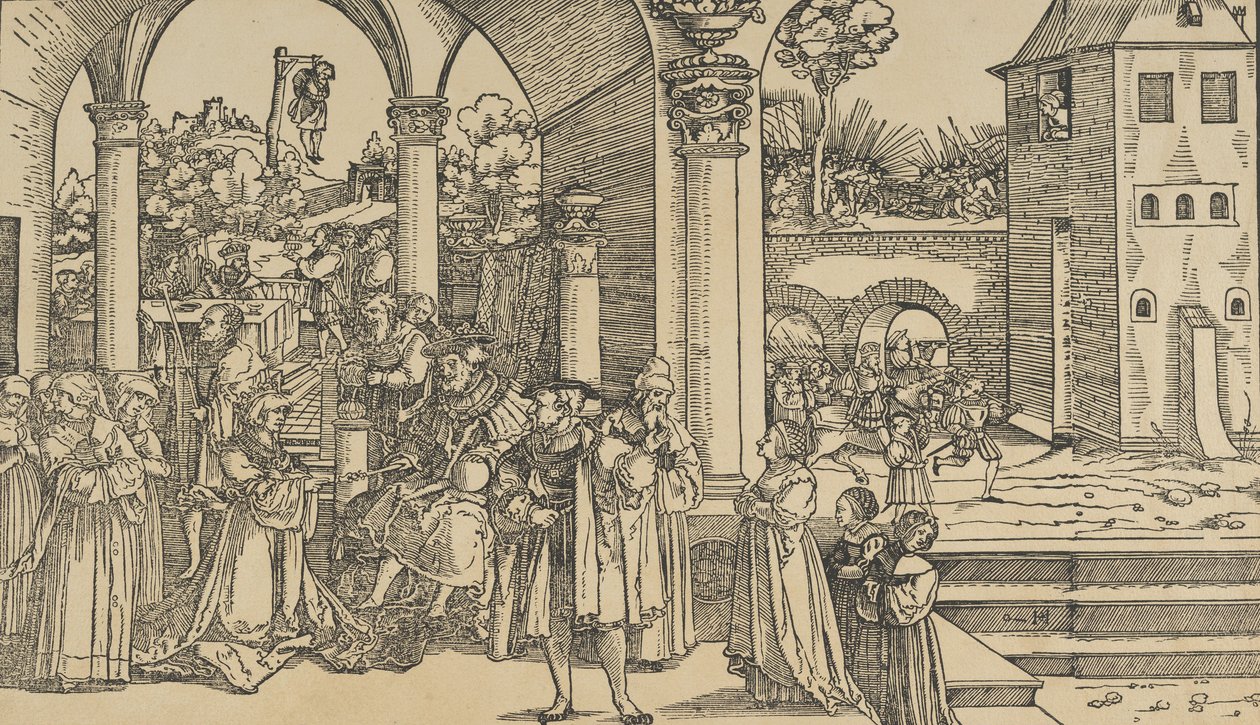 Het verhaal van Esther door Hans Schäufelein the Elder