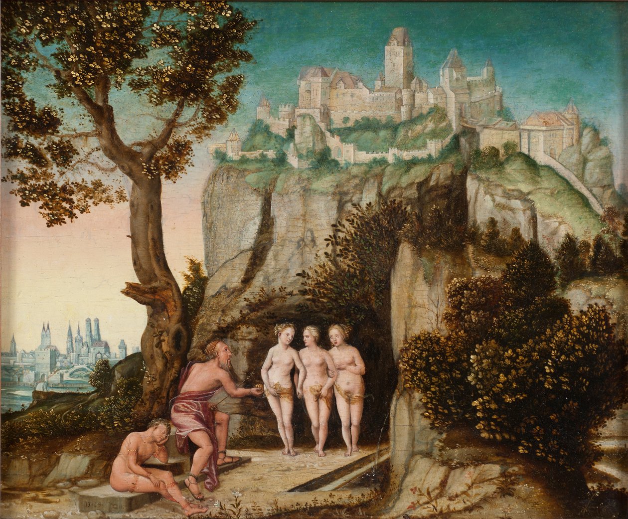 Het oordeel van Parijs, c.1540-60 door Hans Schöpfer