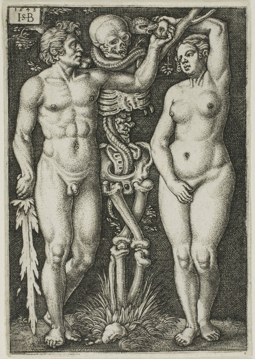 Adam en Eva door Hans Sebald Beham