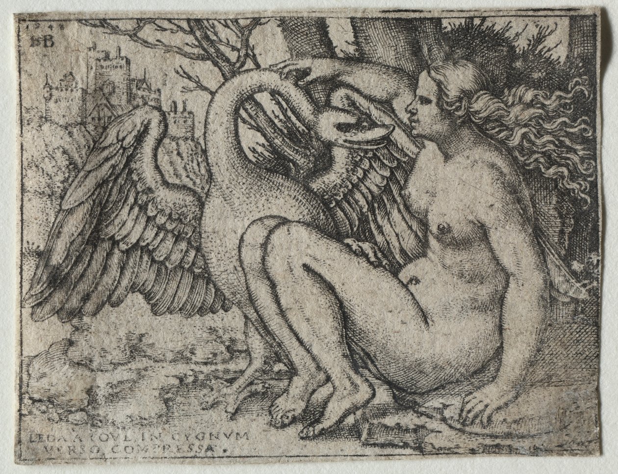 Leda en de Zwaan door Hans Sebald Beham