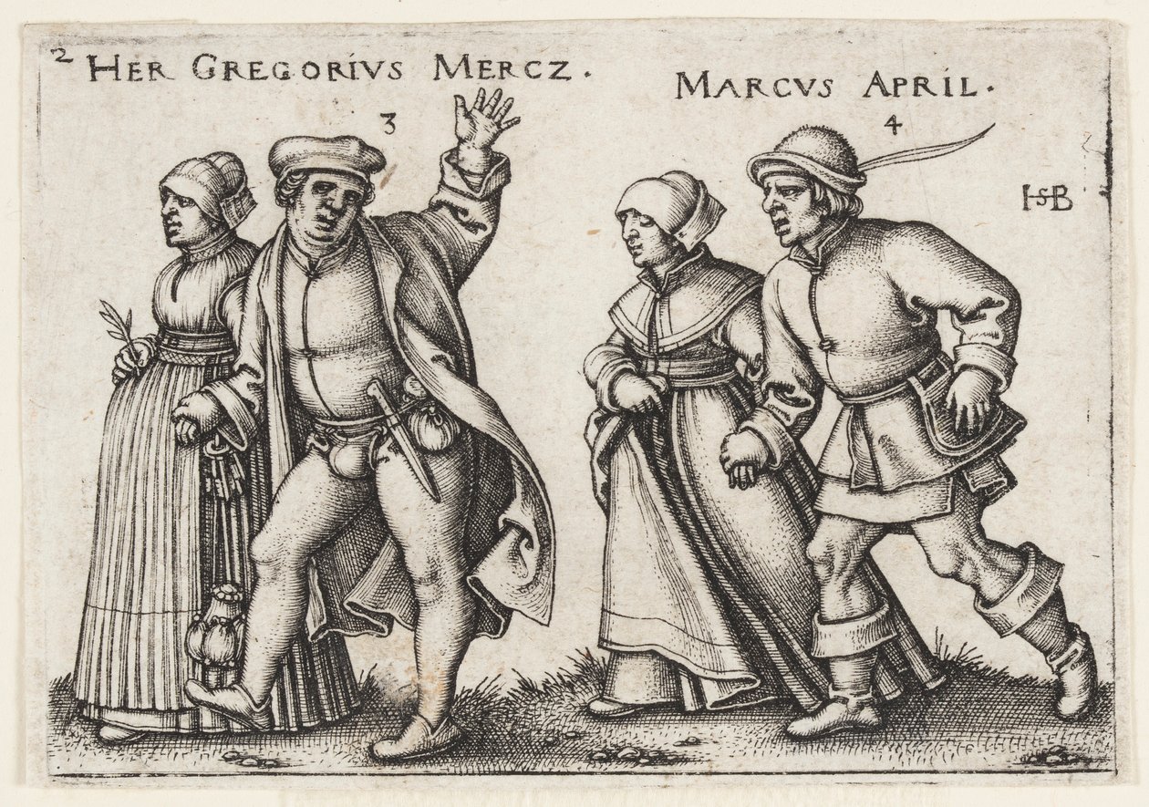 Maart en april door Hans Sebald Beham