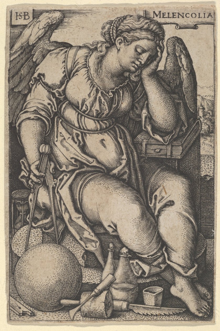 Melancholia, c.1500-50 door Hans Sebald Beham