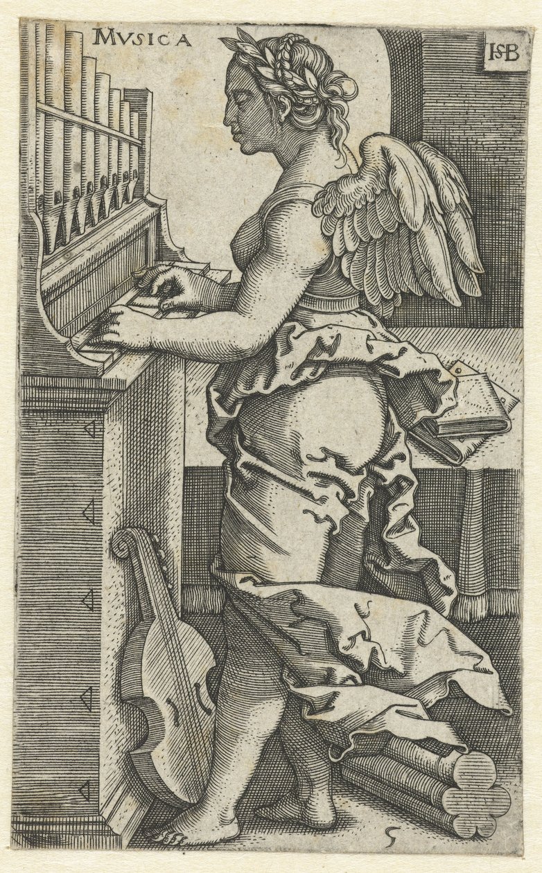 Muziek (Musica) door Hans Sebald Beham