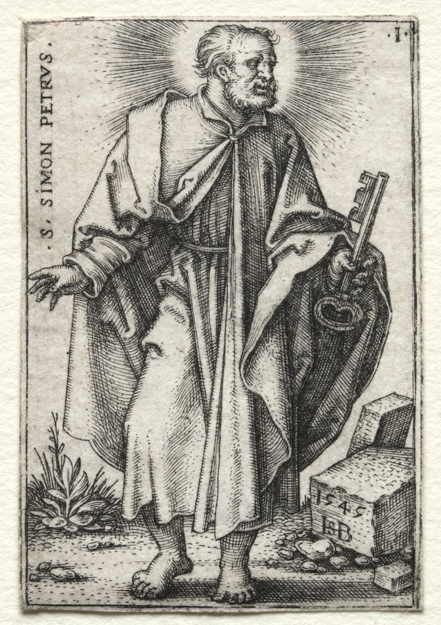 St. Simon Petrus, 1545-1546 door Hans Sebald Beham