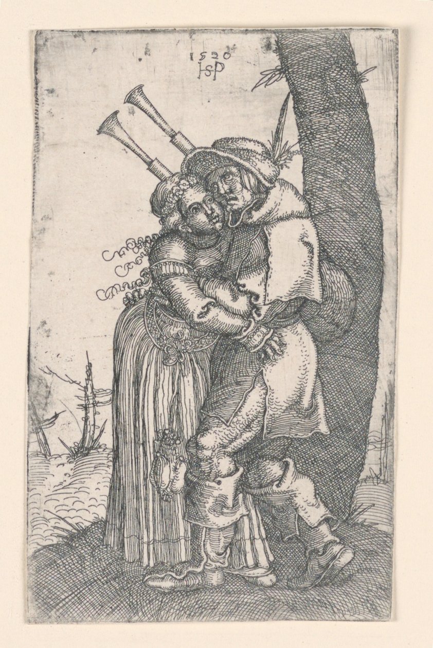 De Doedelzakspeler door Hans Sebald Beham