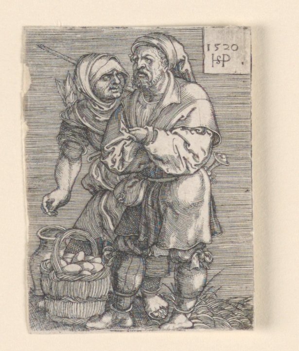 De eierverkoper door Hans Sebald Beham