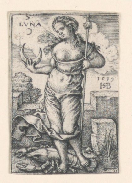 De Maan, uit De Zeven Planeten door Hans Sebald Beham
