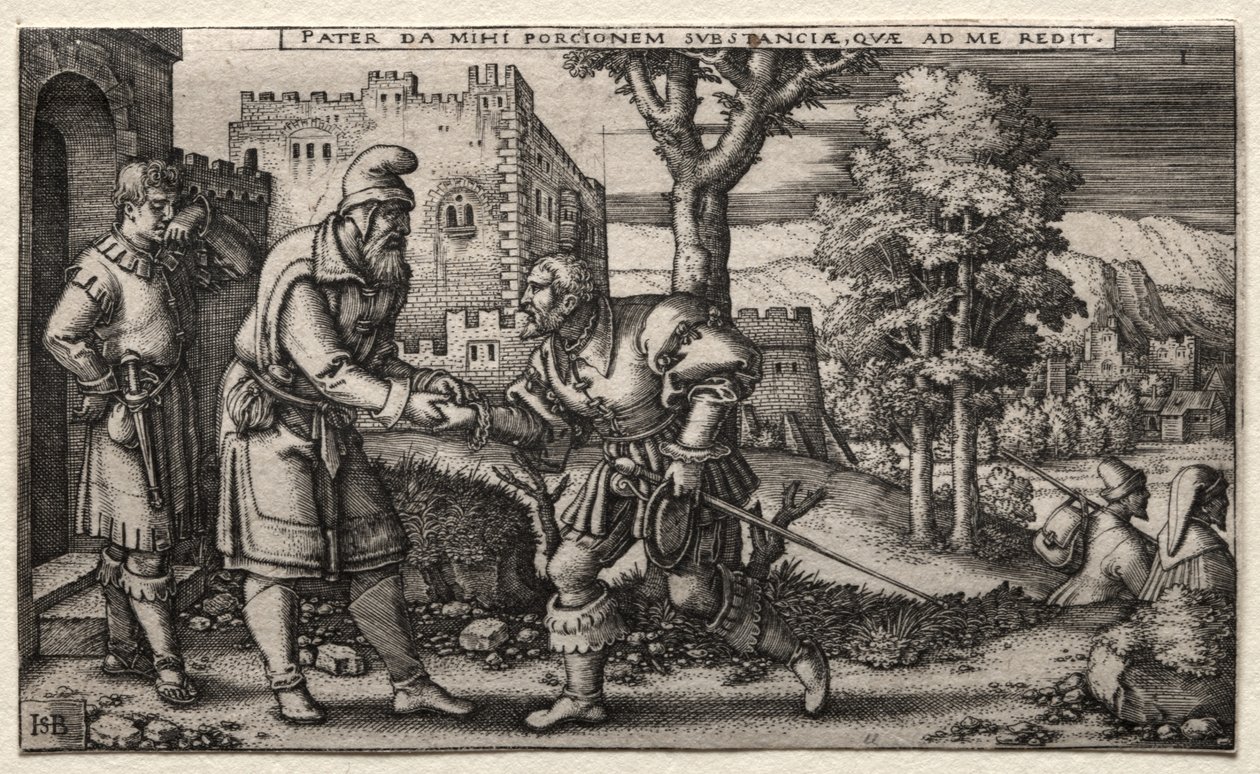 De verloren zoon door Hans Sebald Beham