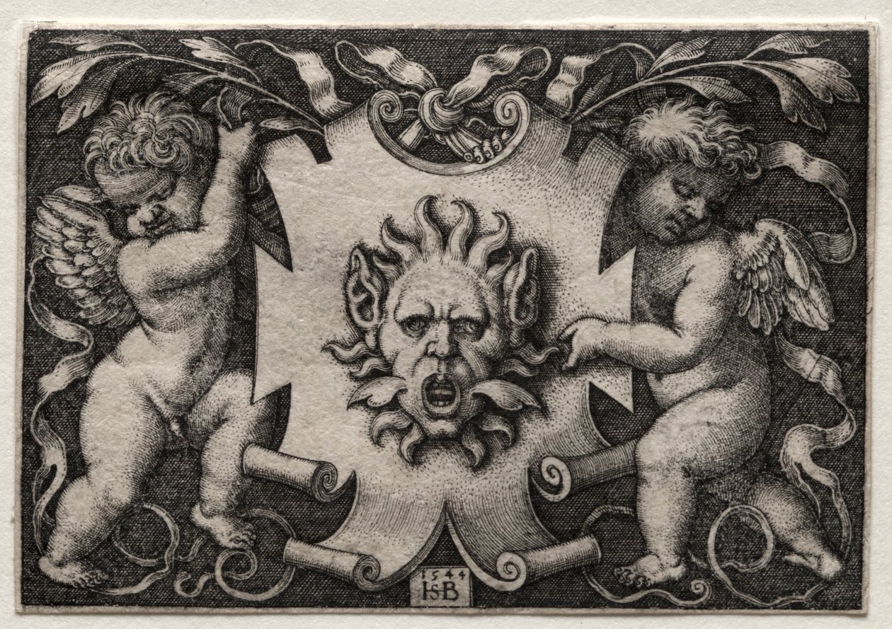 Vignet au Mascaron, 1544 door Hans Sebald Beham