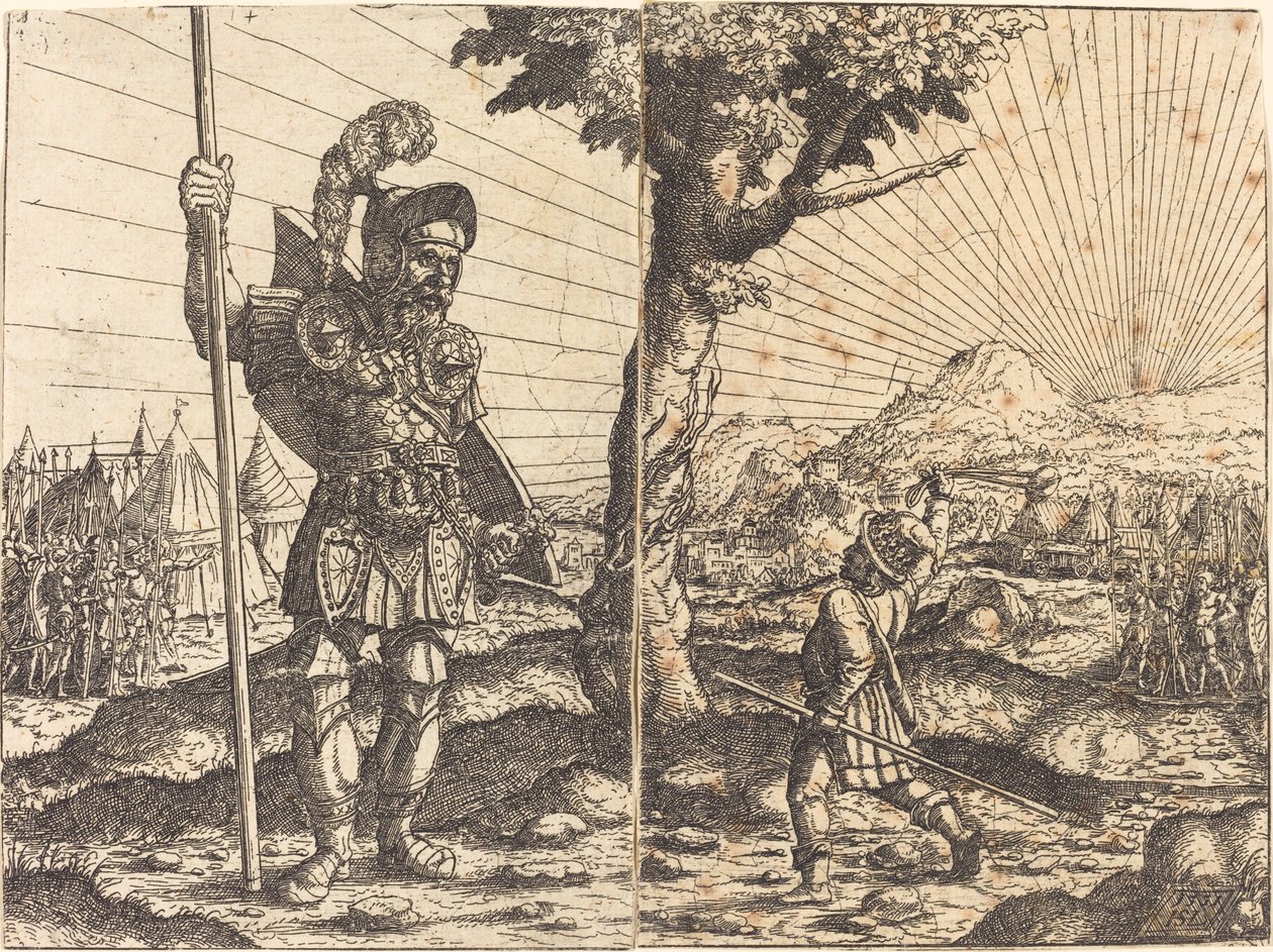 David en Goliath door Hans Sebald Lautensack