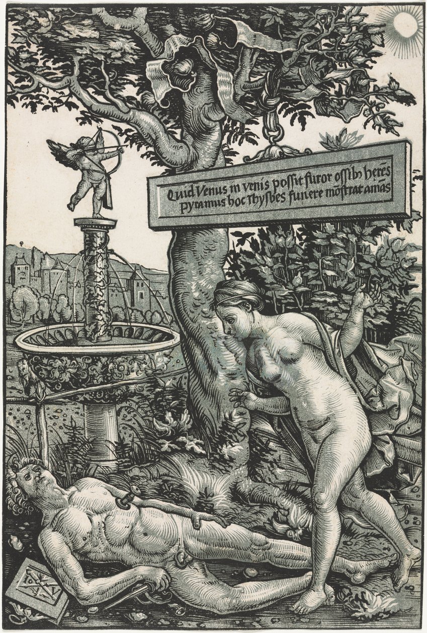 Pyramus en Thisbe door Hans Wechtlin