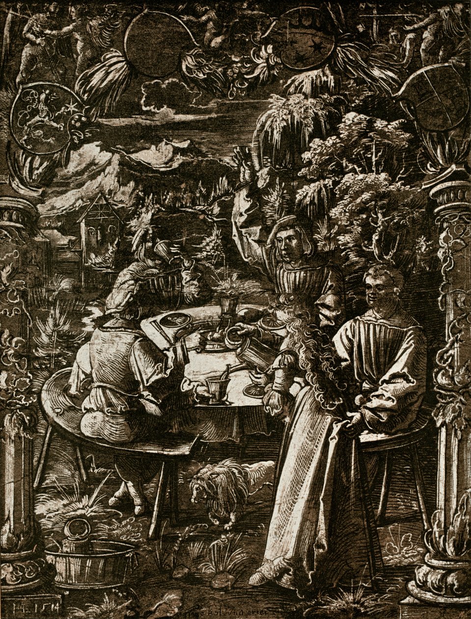 Glasvisierung door Hans the Younger Leu