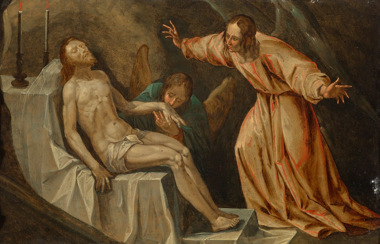 Rouw om Christus door Hans von Aachen