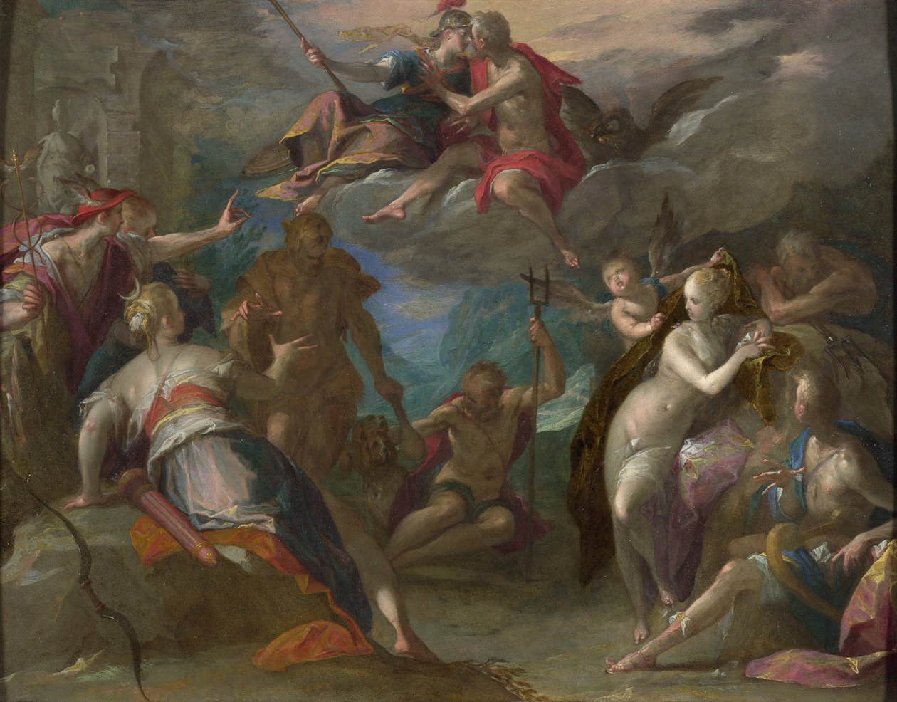 De verbazing van de goden () door Hans von Aachen