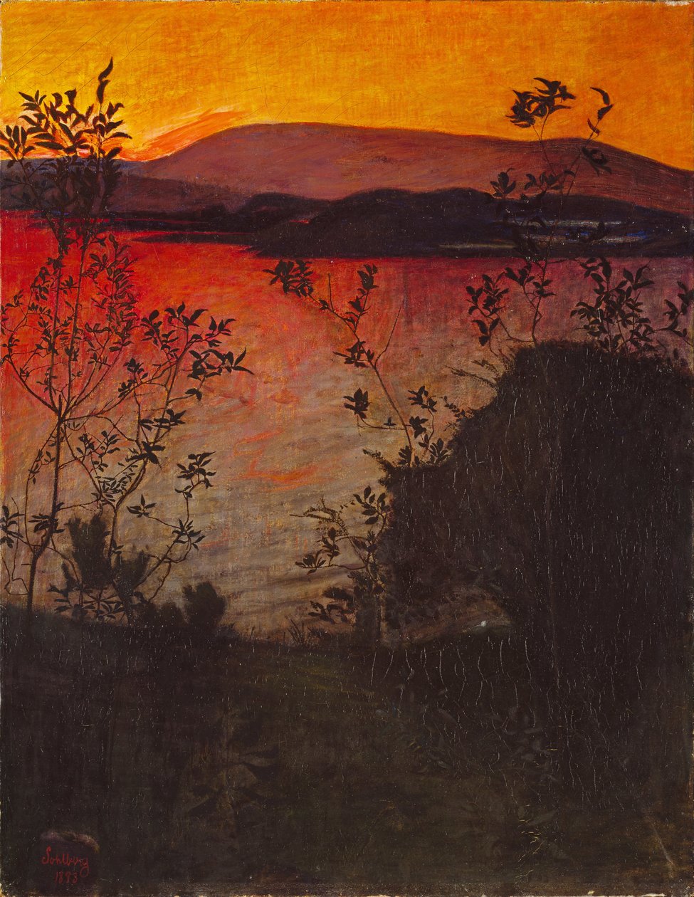 Avondgloed door Harald Oscar Sohlberg