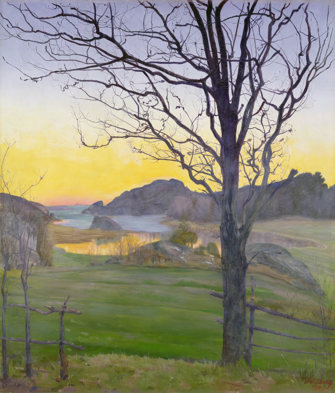 Herfstlandschap door Harald Oscar Sohlberg