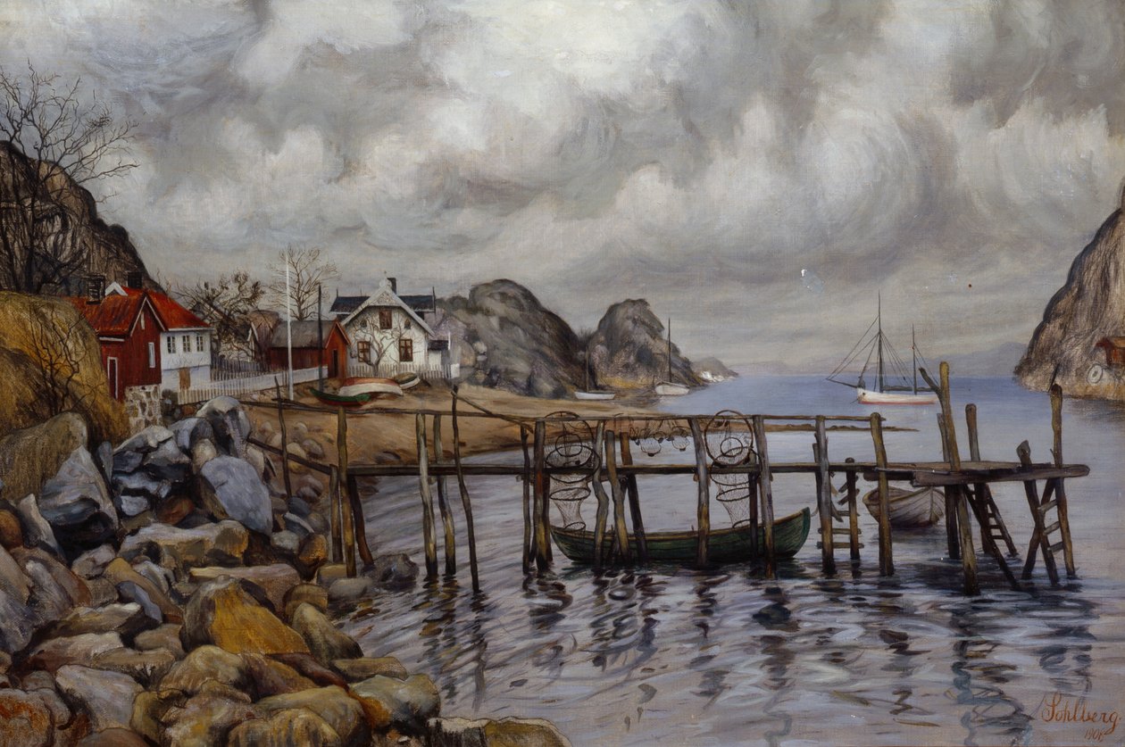 Vanuit een haven door Harald Oscar Sohlberg