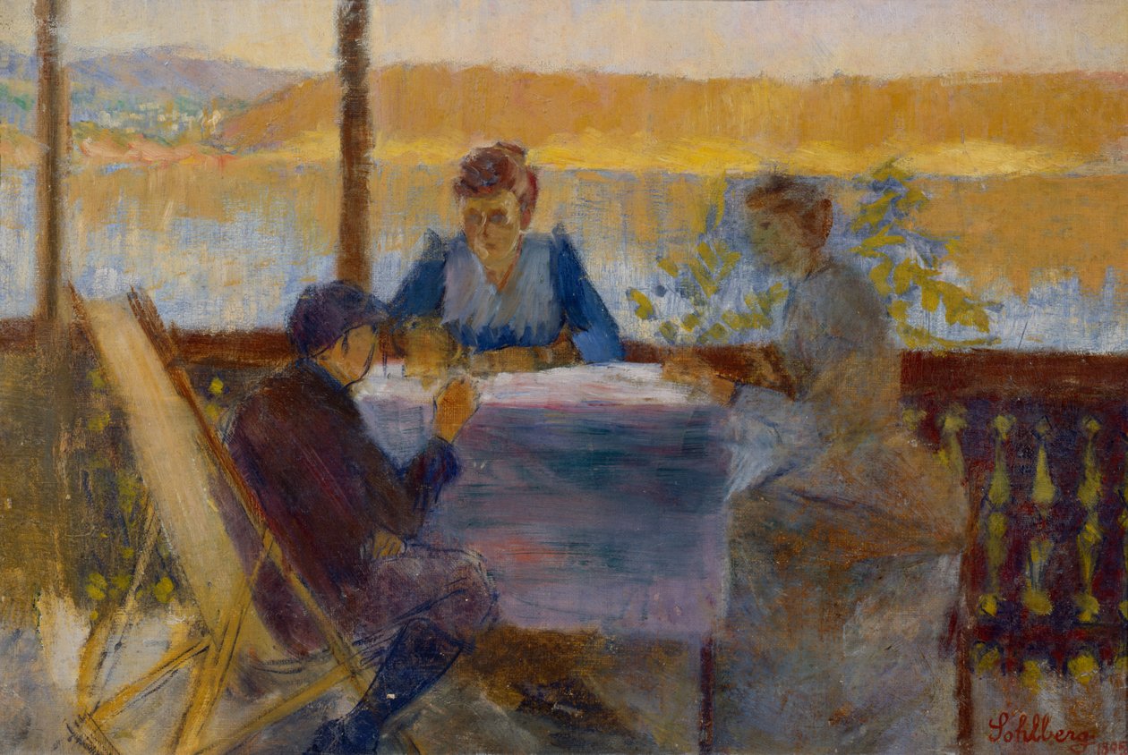 Vanaf de veranda, Langøen door Harald Oscar Sohlberg