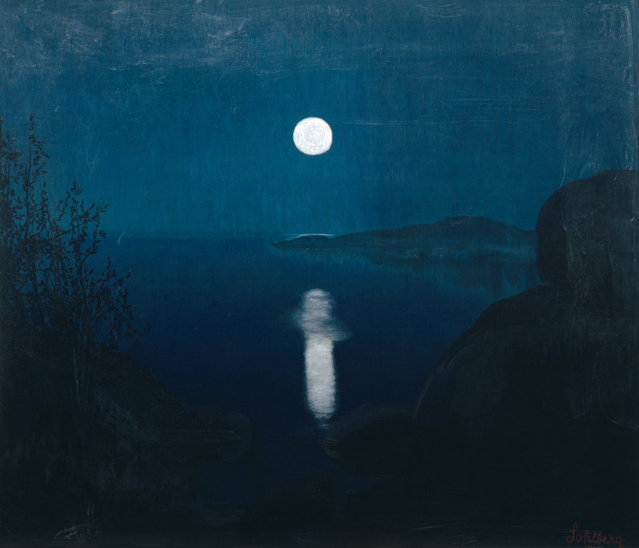 Maanlicht door Harald Oscar Sohlberg