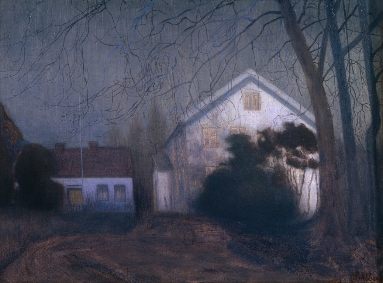 Maanlicht sfeer door Harald Oscar Sohlberg