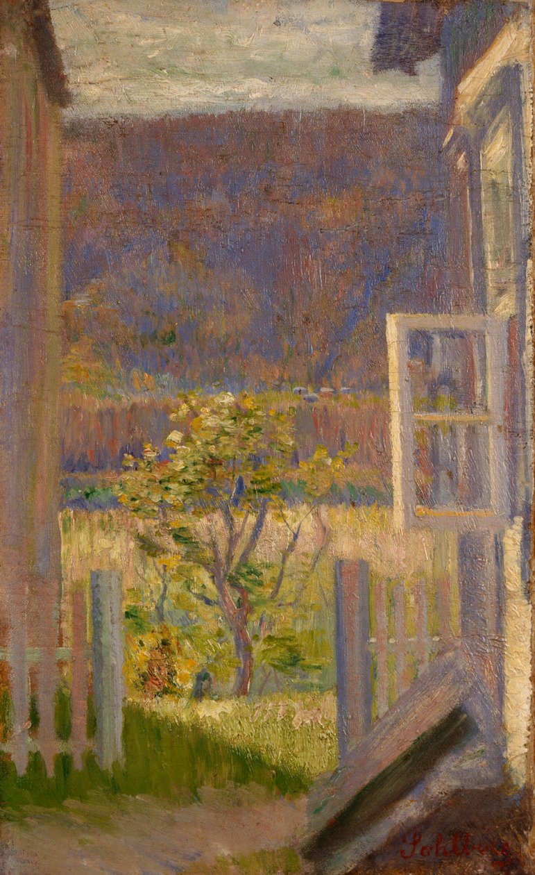 Open raam, Gausdal door Harald Oscar Sohlberg