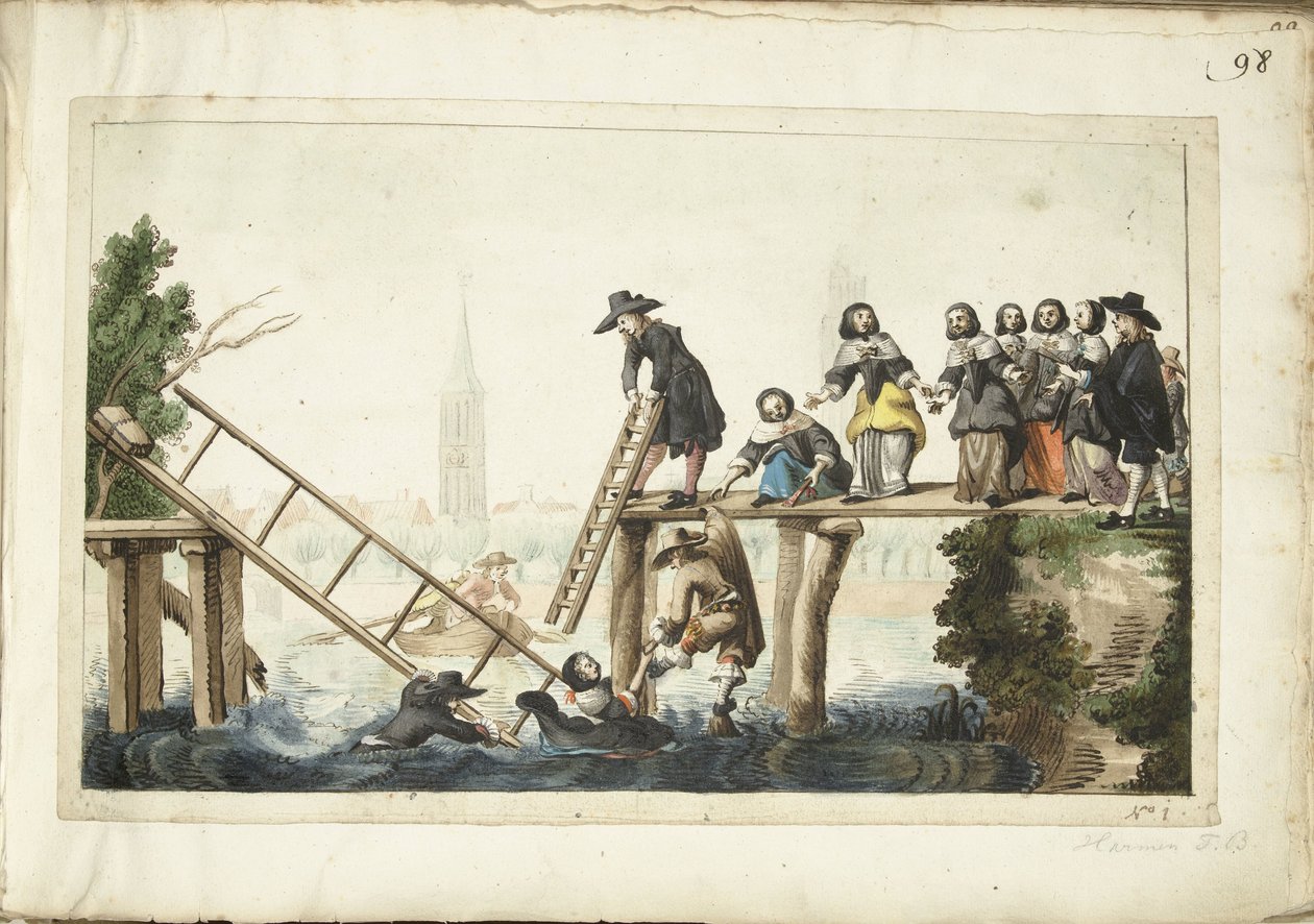 De gebroken brug door Harmen ter Borch