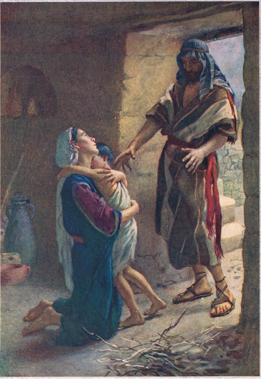De weduwe van Zarephath, illustratie uit 