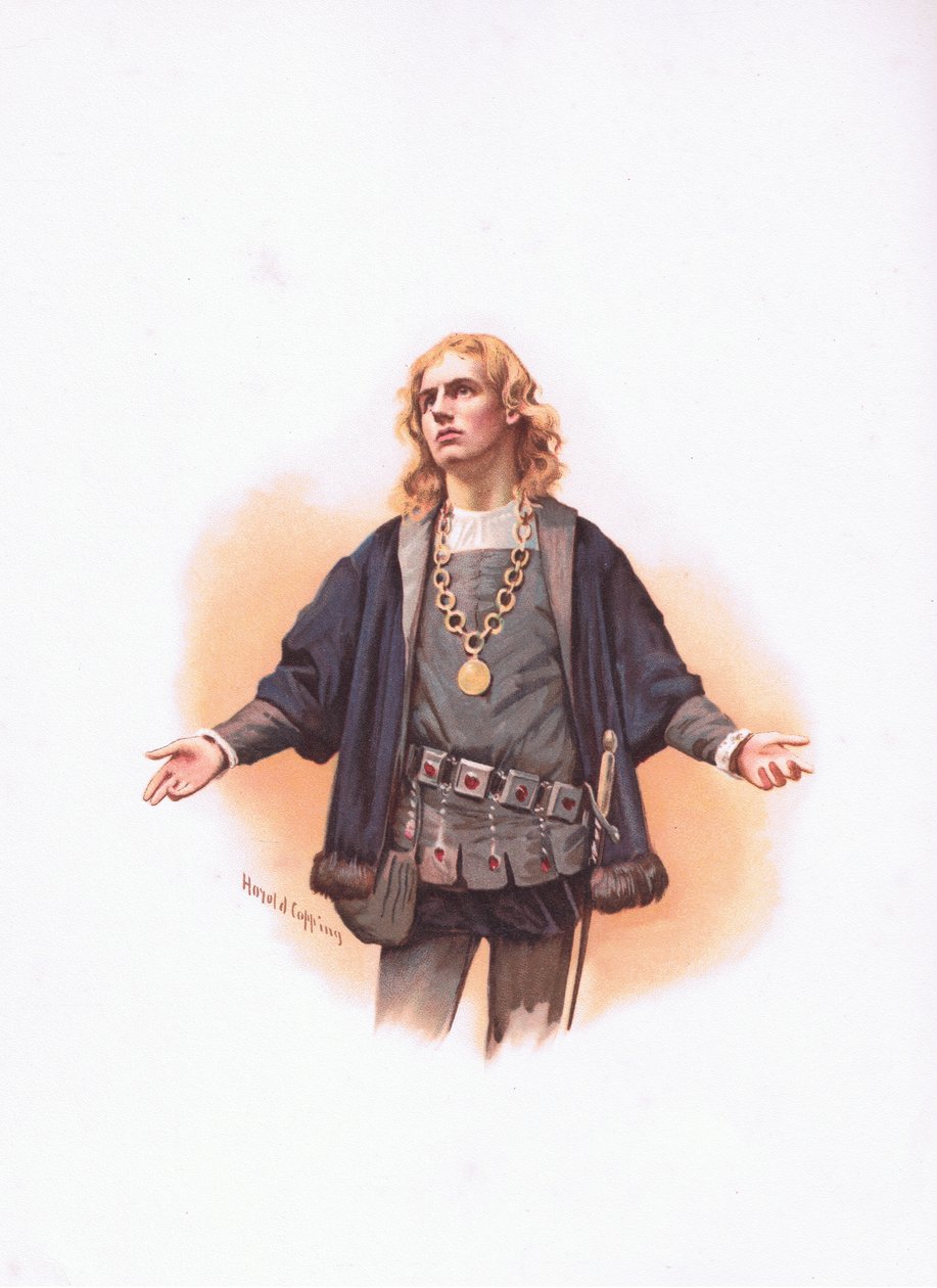 Hamlet, illustratie uit Hamlet door Harold Copping