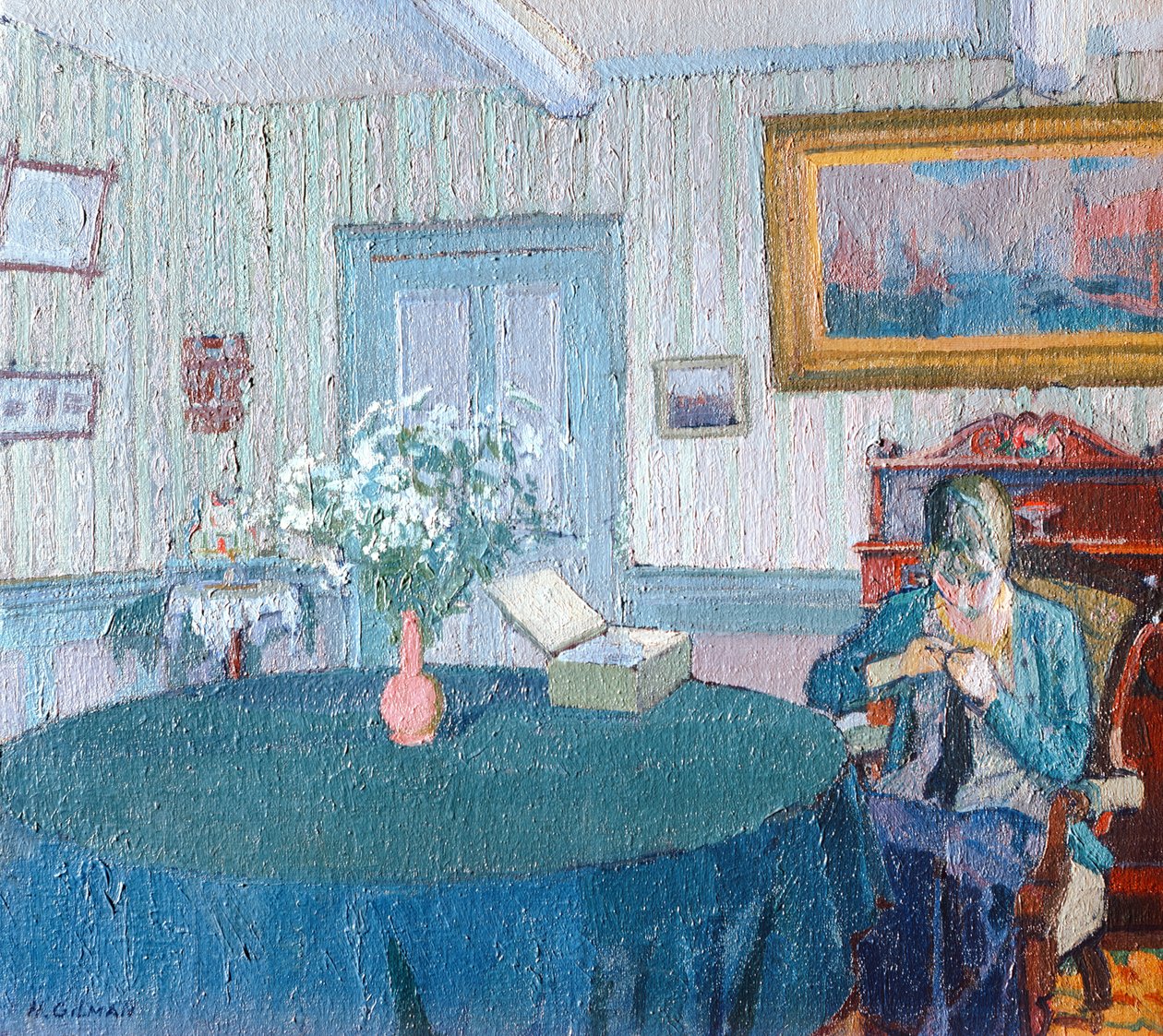 Interieur door Harold Gilman