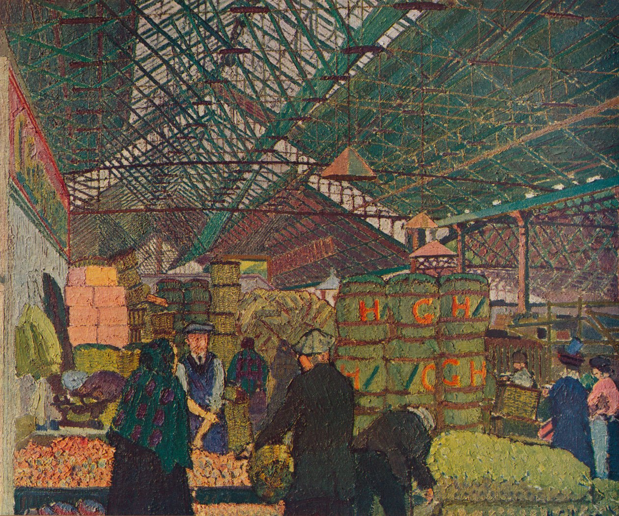 Leeds Markt, c1913 1935 door Harold Gilman