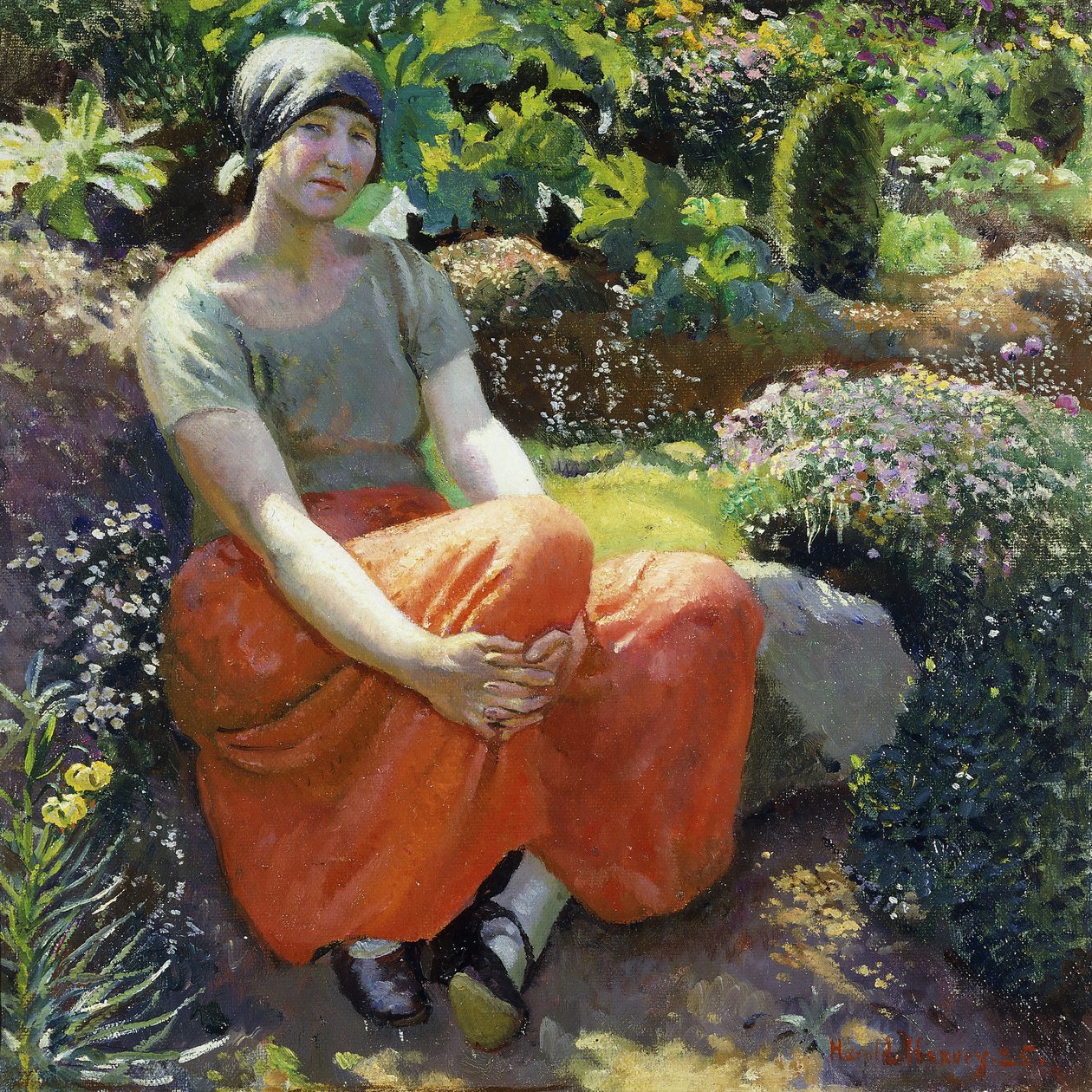In de tuin door Harold Harvey