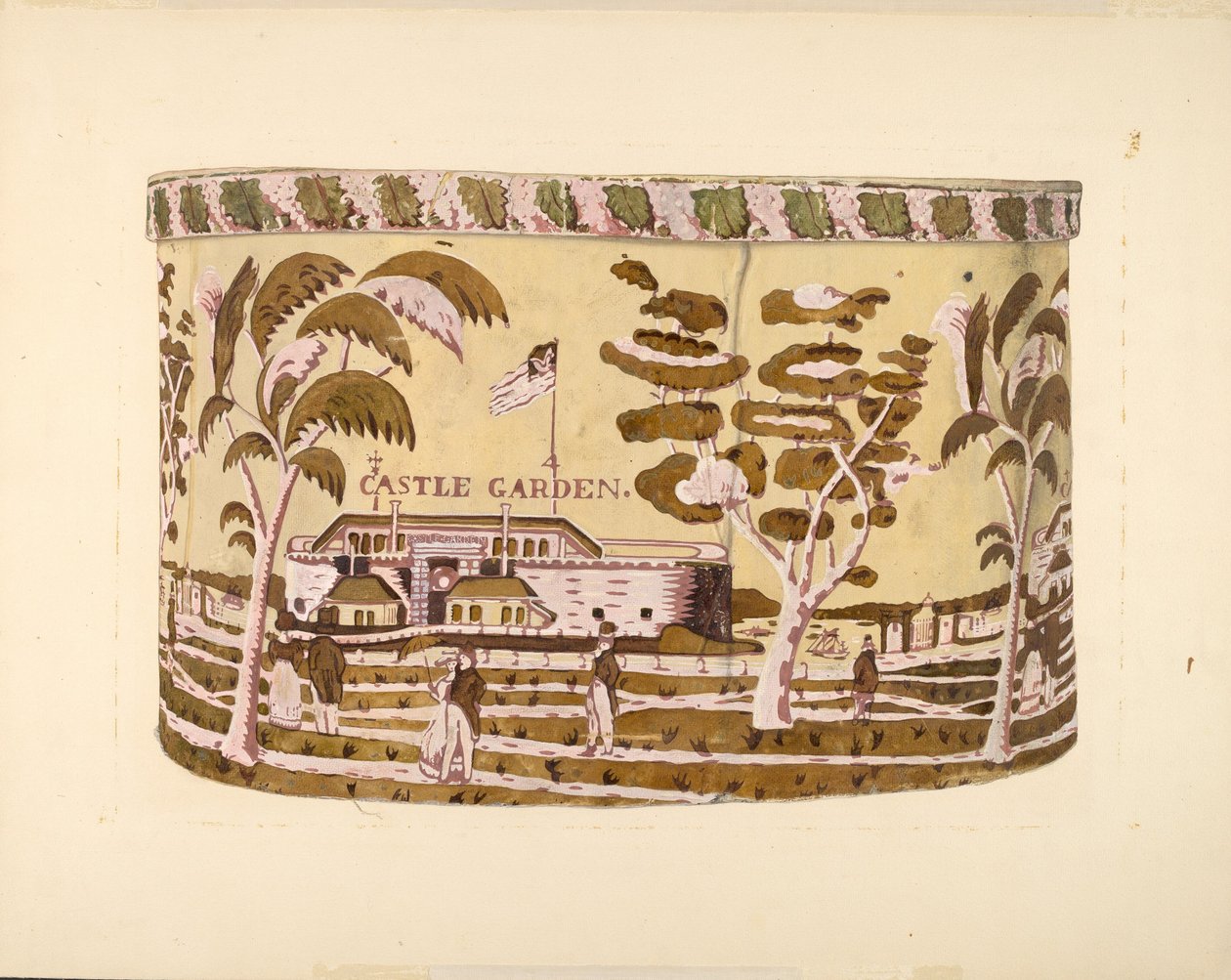 Hoedendoos - "Castle Garden" door Harold Merriam