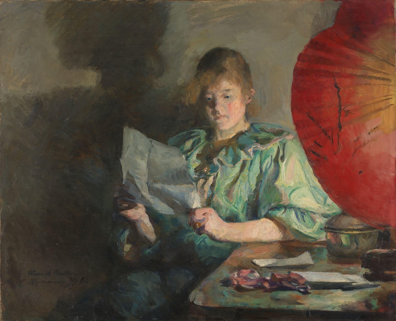 Avond, Interieur door Harriet Backer