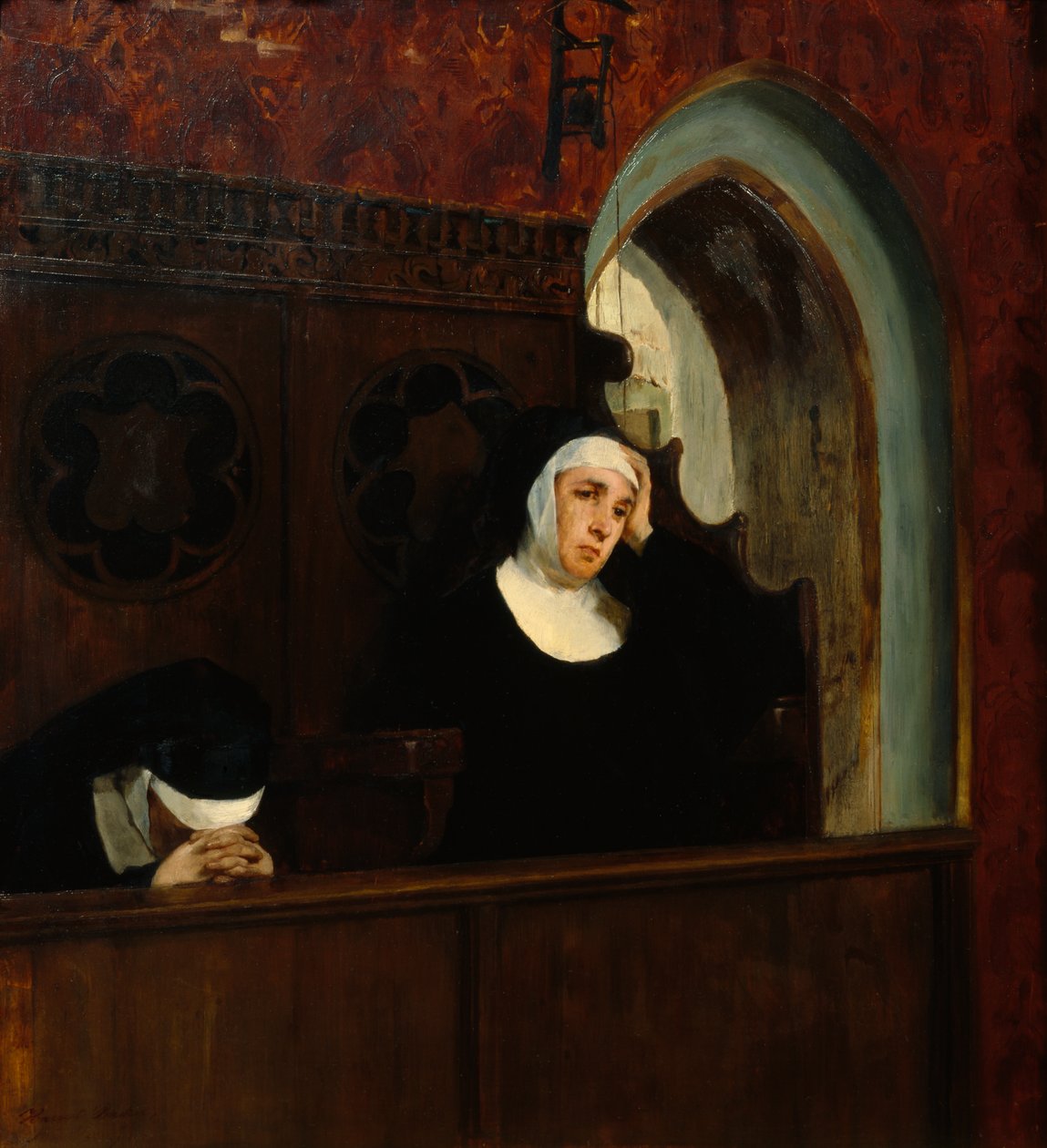 In de kloosterkerk door Harriet Backer