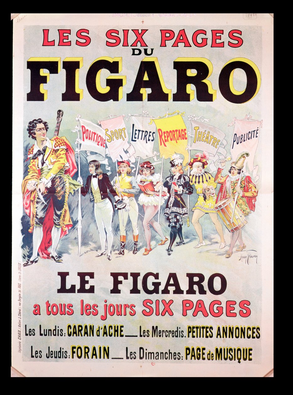 Advertentie voor Le Figaro, eind 19e eeuw door Harry Finney